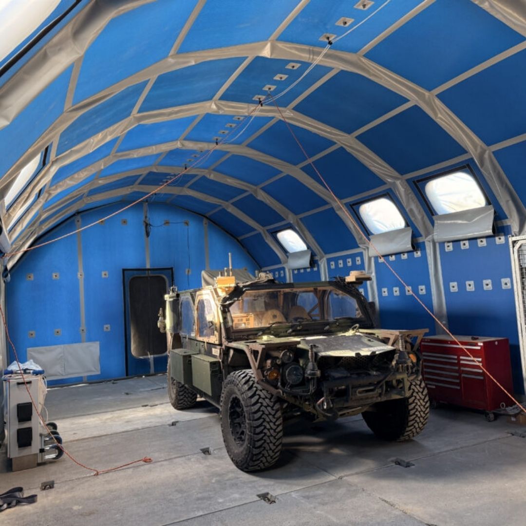 Shelter used for military vehicles