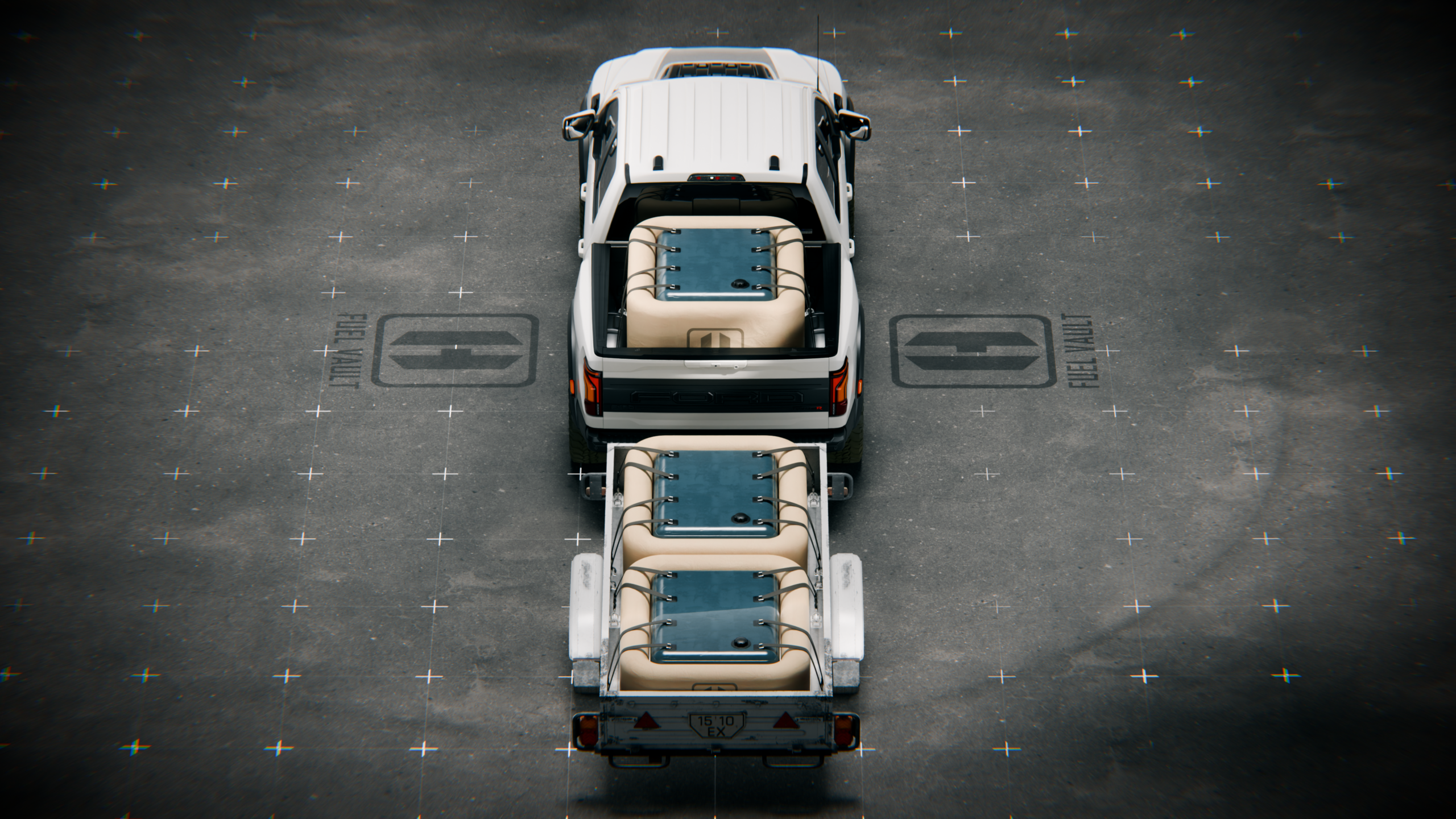 Hardline FuelVault_F150_DoubleTrailer_Unpacked_Angle_3